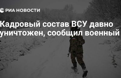 Кадровый состав ВСУ давно уничтожен, сообщил военный