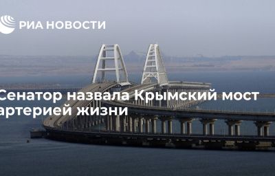 Сенатор назвала Крымский мост артерией жизни