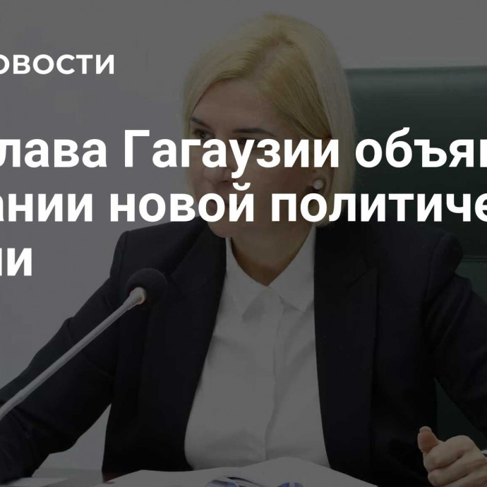 Экс-глава Гагаузии объявила о создании новой политической партии