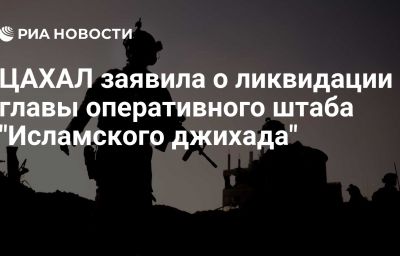 ЦАХАЛ заявила о ликвидации главы оперативного штаба "Исламского джихада"