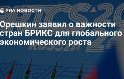 Орешкин заявил о важности стран БРИКС для глобального экономического роста