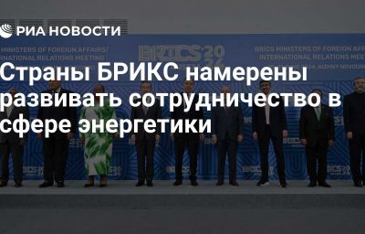 Страны БРИКС намерены развивать сотрудничество в сфере энергетики