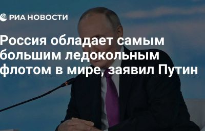 Россия обладает самым большим ледокольным флотом в мире, заявил Путин