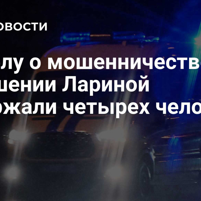 По делу о мошенничестве в отношении Лариной задержали четырех человек