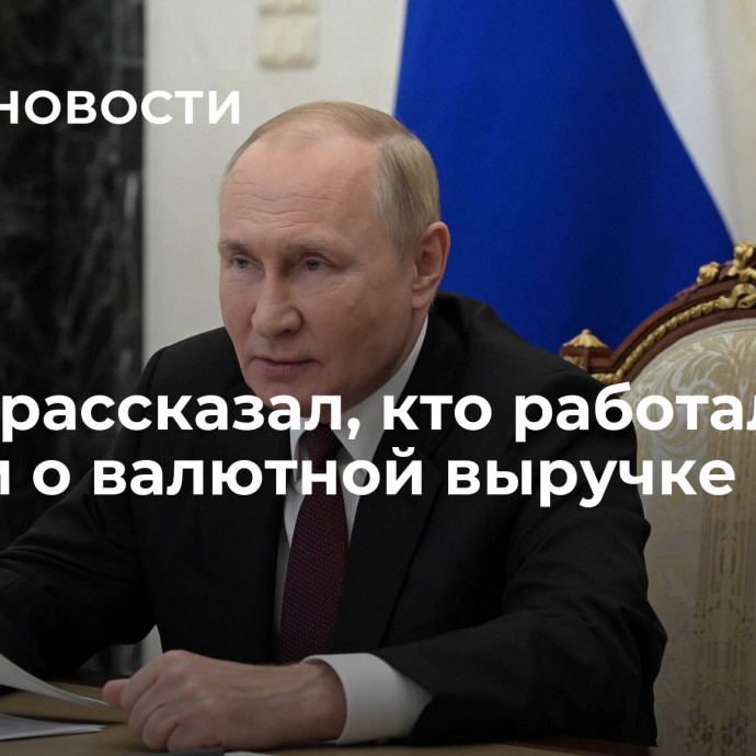 Путин рассказал, кто работал над указом о валютной выручке