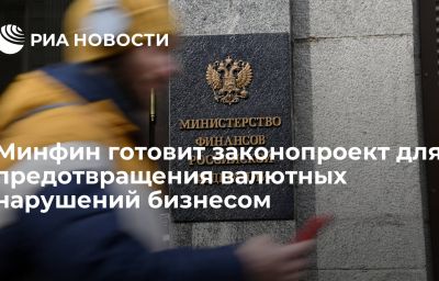 Минфин готовит законопроект для предотвращения валютных нарушений бизнесом