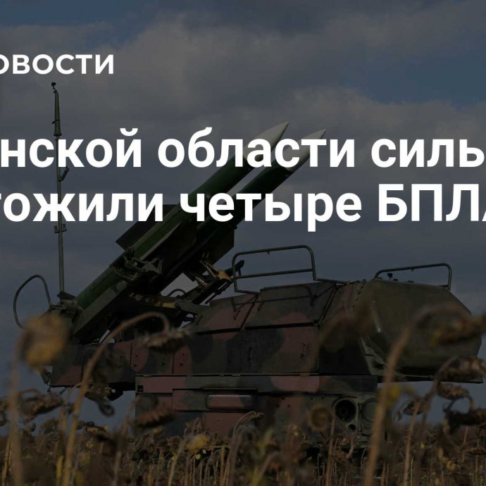 В Брянской области силы ПВО уничтожили четыре БПЛА ВСУ