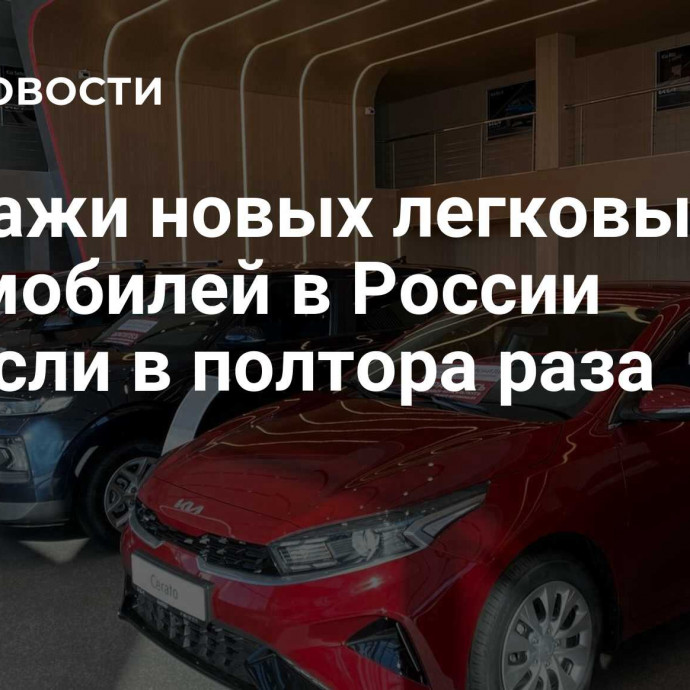 Продажи новых легковых автомобилей в России выросли в полтора раза