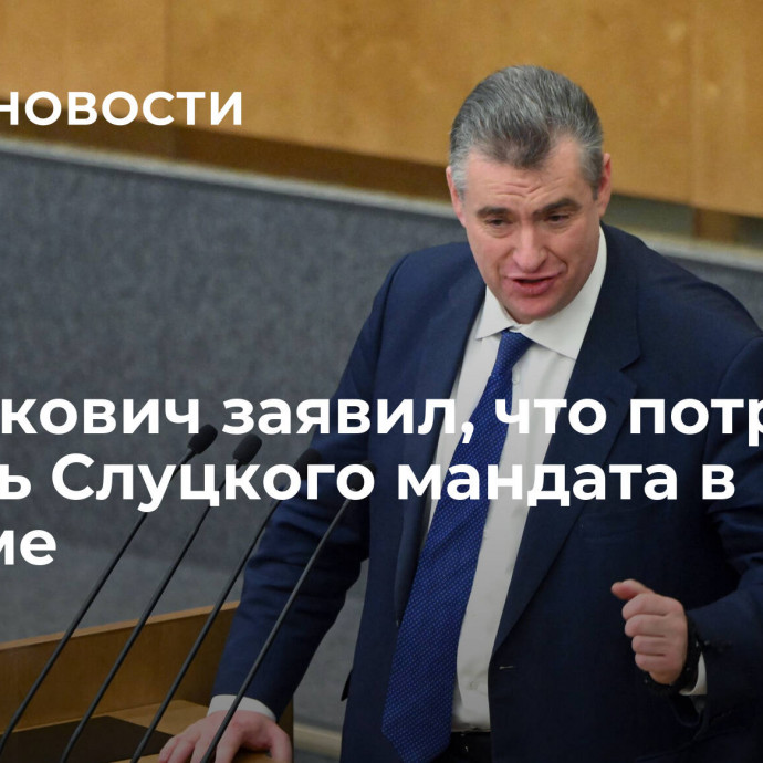 Малинкович заявил, что потребует лишить Слуцкого мандата в Госдуме