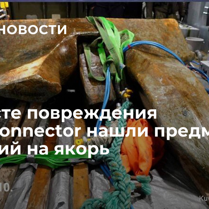 На месте повреждения Balticconnector нашли предмет, похожий на якорь