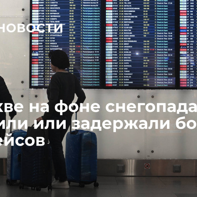 В Москве на фоне снегопада отменили или задержали более 50 авиарейсов