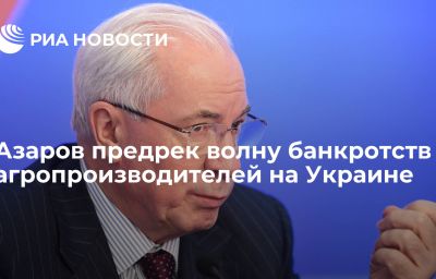 Азаров предрек волну банкротств агропроизводителей на Украине