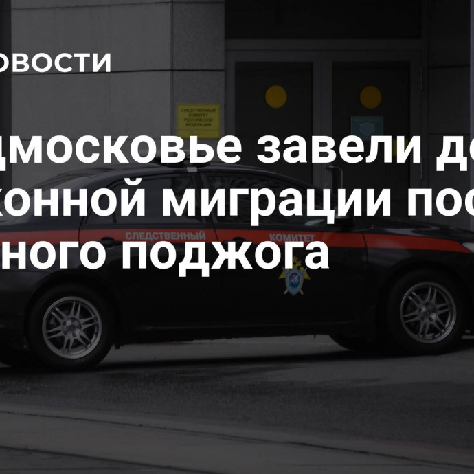 В Подмосковье завели дело о незаконной миграции после заказного поджога