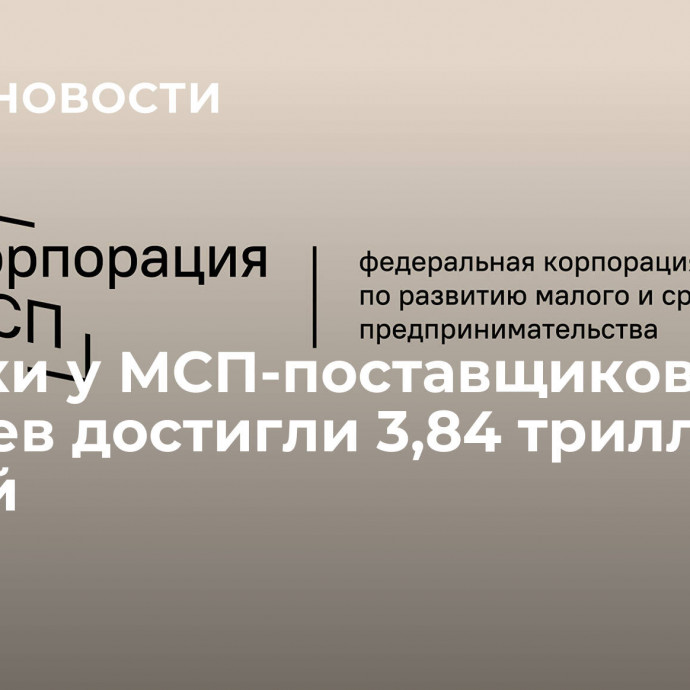 Закупки у МСП-поставщиков за 9 месяцев достигли 3,84 триллиона рублей