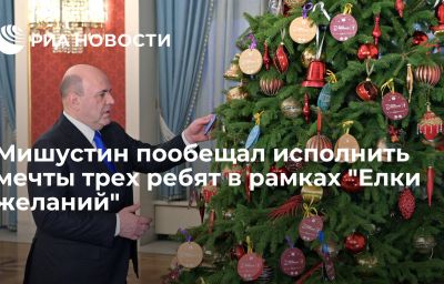 Мишустин пообещал исполнить мечты трех ребят в рамках "Елки желаний"