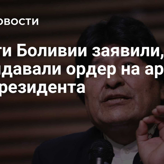 Власти Боливии заявили, что не выдавали ордер на арест экс-президента