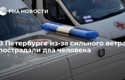 В Петербурге из-за сильного ветра пострадали два человека