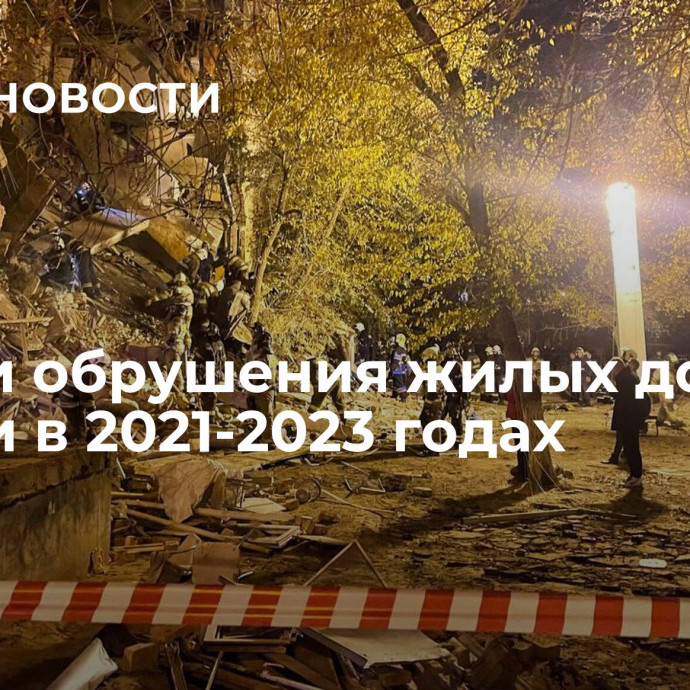 Случаи обрушения жилых домов в России в 2021-2023 годах