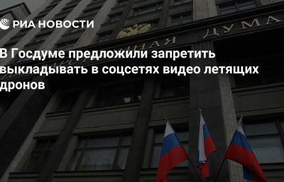 В Госдуме предложили запретить выкладывать в соцсетях видео летящих дронов