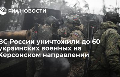 ВС России уничтожили до 60 украинских военных на Херсонском направлении