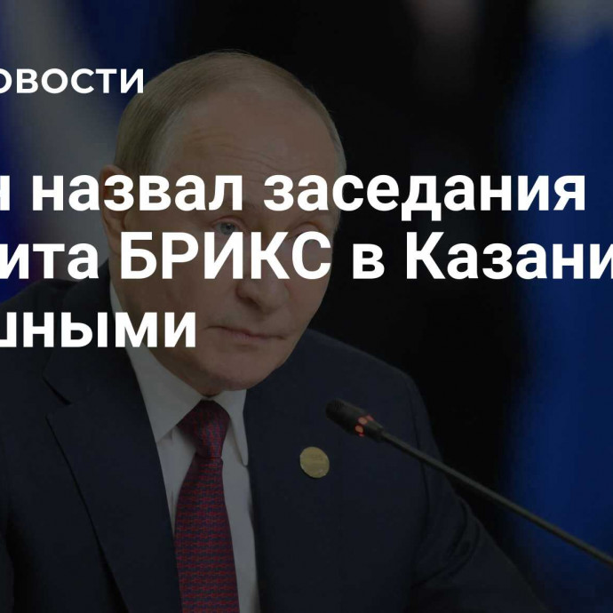 Путин назвал заседания саммита БРИКС в Казани успешными