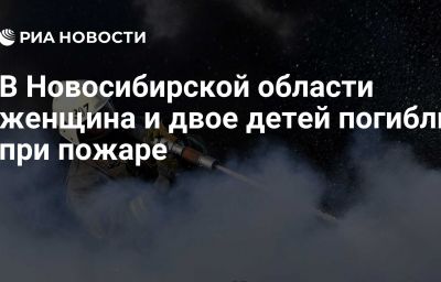 В Новосибирской области женщина и двое детей погибли при пожаре