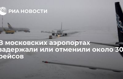 В московских аэропортах задержали или отменили около 30 рейсов