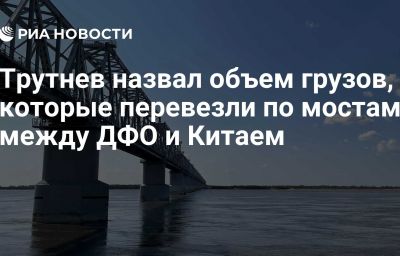 Трутнев назвал объем грузов, которые перевезли по мостам между ДФО и Китаем