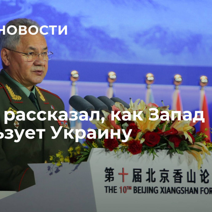 Шойгу рассказал, как Запад использует Украину