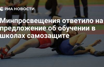 Минпросвещения ответило на предложение об обучении в школах самозащите