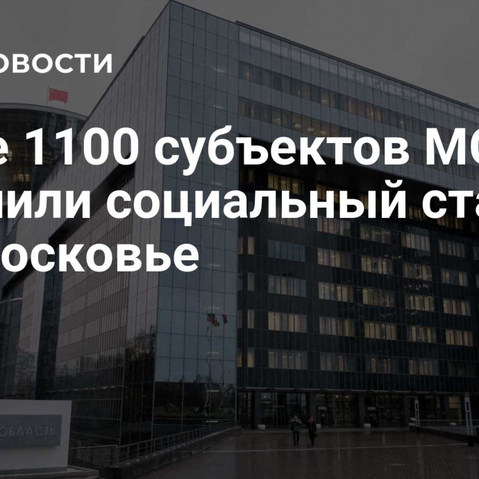 Более 1100 субъектов МСП получили социальный статус в Подмосковье