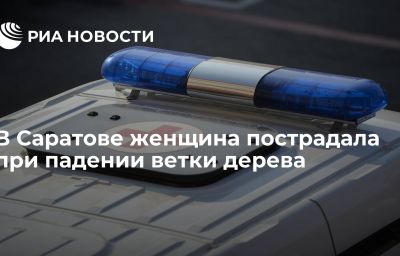 В Саратове женщина пострадала при падении ветки дерева