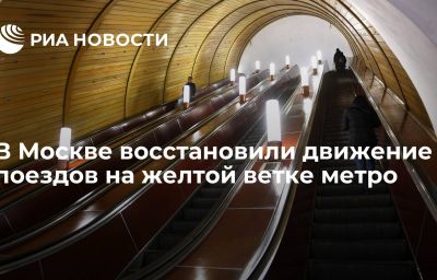 В Москве восстановили движение поездов на желтой ветке метро