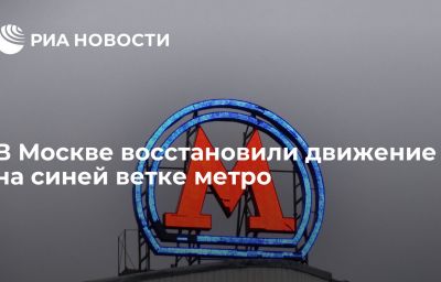 В Москве восстановили движение на синей ветке метро