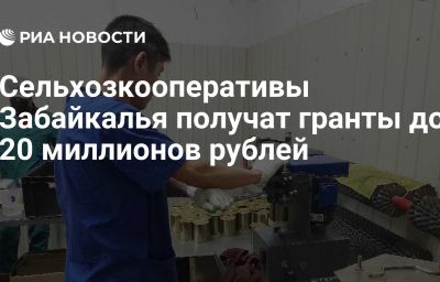 Сельхозкооперативы Забайкалья получат гранты до 20 миллионов рублей