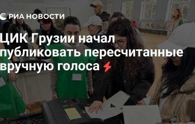 ЦИК Грузии начал публиковать пересчитанные вручную голоса