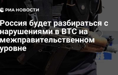 Россия будет разбираться с нарушениями в ВТС на межправительственном уровне