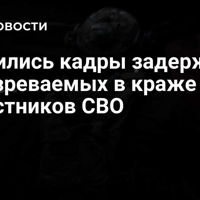 Появились кадры задержания подозреваемых в краже денег у участников СВО