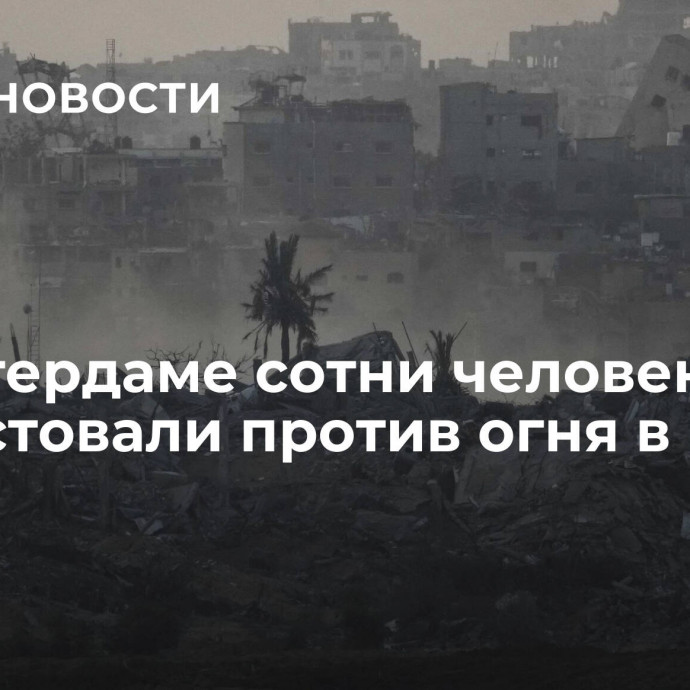 В Амстердаме сотни человек протестовали против огня в Газе