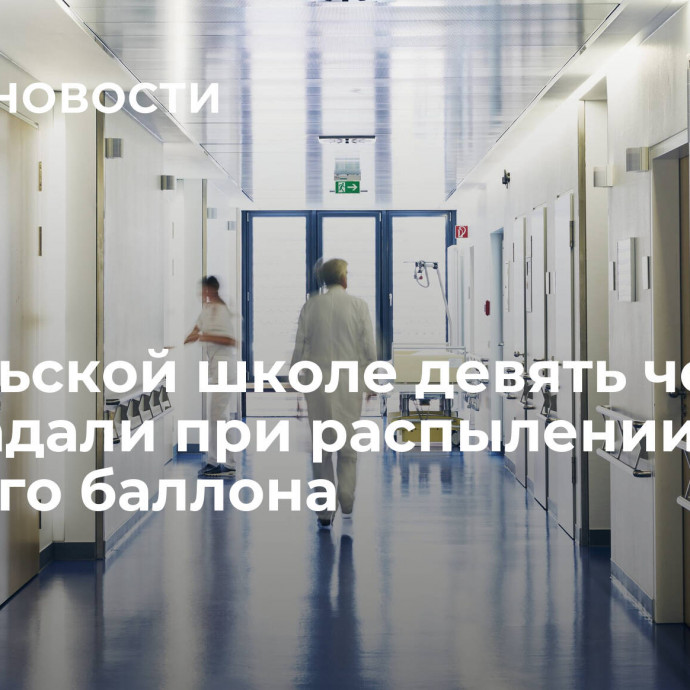 В уральской школе девять человек пострадали при распылении газового баллона