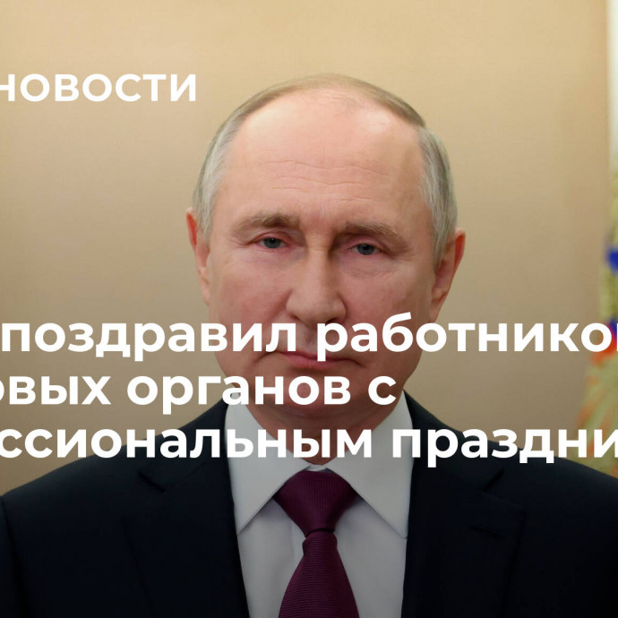 Путин поздравил работников налоговых органов с профессиональным праздником