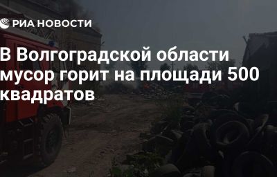 В Волгоградской области мусор горит на площади 500 квадратов