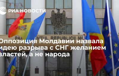 Оппозиция Молдавии назвала идею разрыва с СНГ желанием властей, а не народа