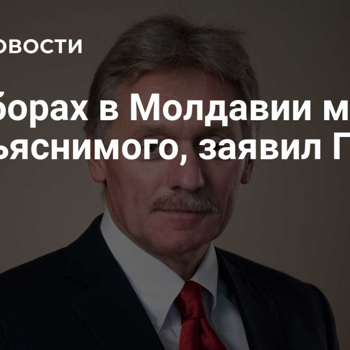 В выборах в Молдавии много необъяснимого, заявил Песков