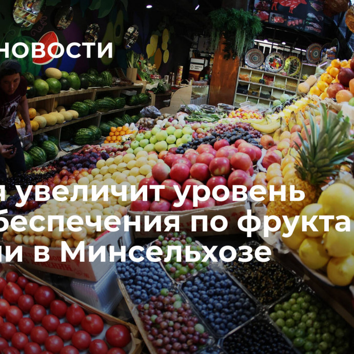 Россия увеличит уровень самообеспечения по фруктам, заявили в Минсельхозе