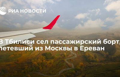 В Тбилиси сел пассажирский борт, летевший из Москвы в Ереван