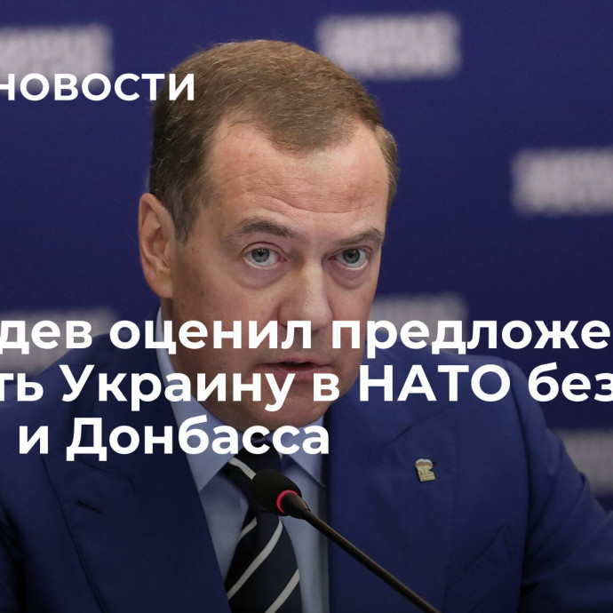 Медведев оценил предложения принять Украину в НАТО без Крыма и Донбасса