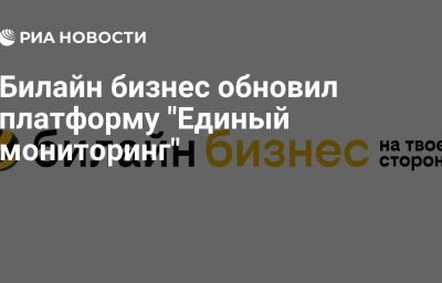 Билайн бизнес обновил платформу "Единый мониторинг"