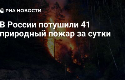 В России потушили 41 природный пожар за сутки