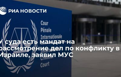 У суда есть мандат на рассмотрение дел по конфликту в Израиле, заявил МУС